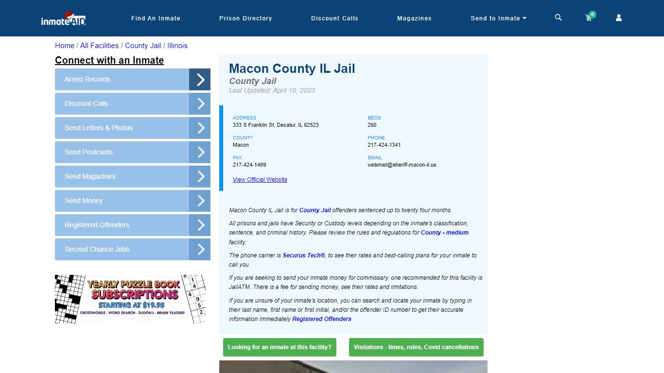 Macon County IL Jail - Inmate Locator - Decatur, IL